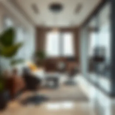 Stylish small office interior in Dubai