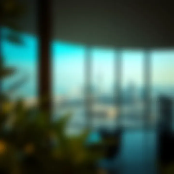 Panoramic view of Dubai skyline from Sobha The Crest balcony