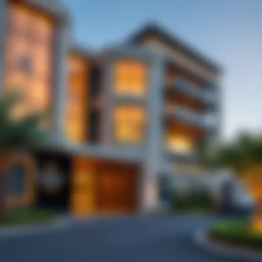 Luxurious exterior view of Sobha The Crest showcasing its modern architecture
