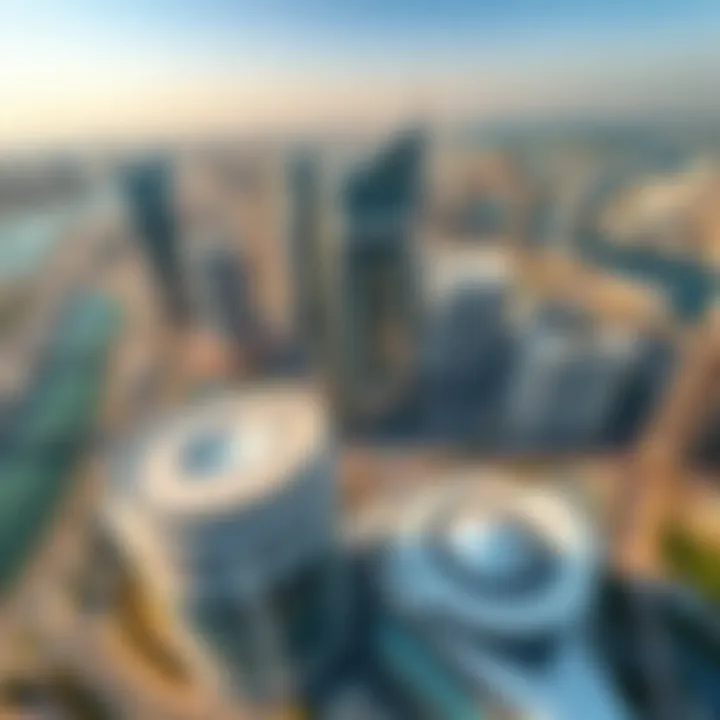 Aerial view of Omniyat Business Bay showcasing modern architecture