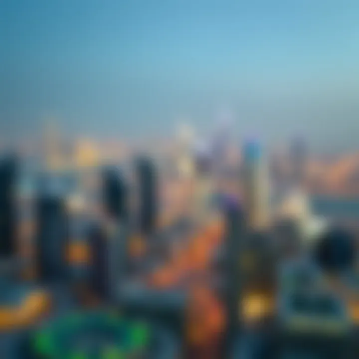 A panoramic view of the Dubai skyline from Omniyat Dorchester