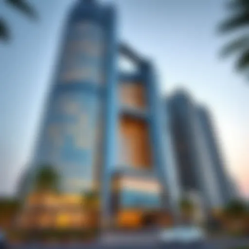 Stunning view of Oudah Tower's facade showcasing modern architecture