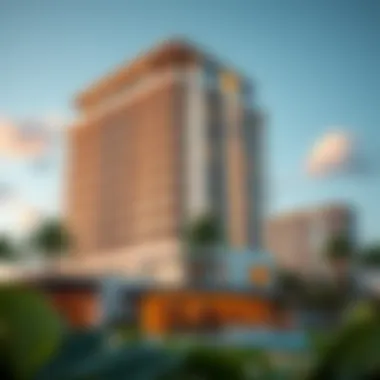 Stunning exterior view of Palm Beach Towers 3 showcasing its modern architecture