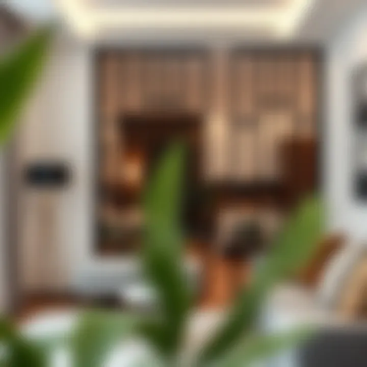 Stylish Partition Rentals in Karama Modern partition setup in a stylish apartment