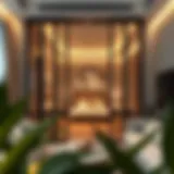 Interior view of a stylish partition room in Dubai