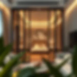 Interior view of a stylish partition room in Dubai