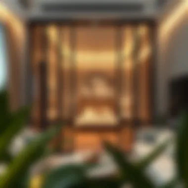 Interior view of a stylish partition room in Dubai