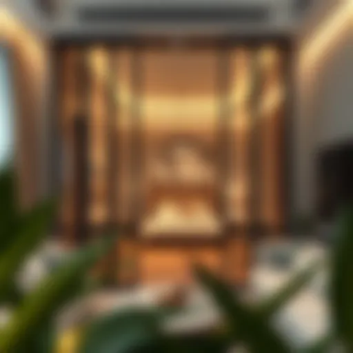 Interior view of a stylish partition room in Dubai