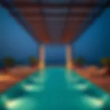 Experience Serenity in Private Pool Luxury Serene private pool with luxurious loungers
