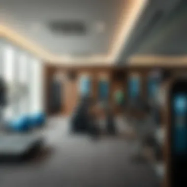 State-of-the-Art Gym Facility at Raf Hotel Apartments Well-equipped gym facility available at Raf Hotel Apartments