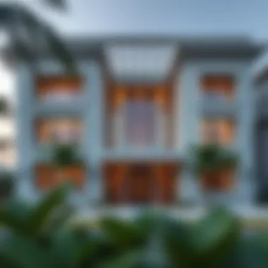 Stunning facade of Rahaba Residence showcasing modern architectural design