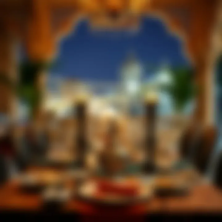 Traditional Iftar table setting in the UAE