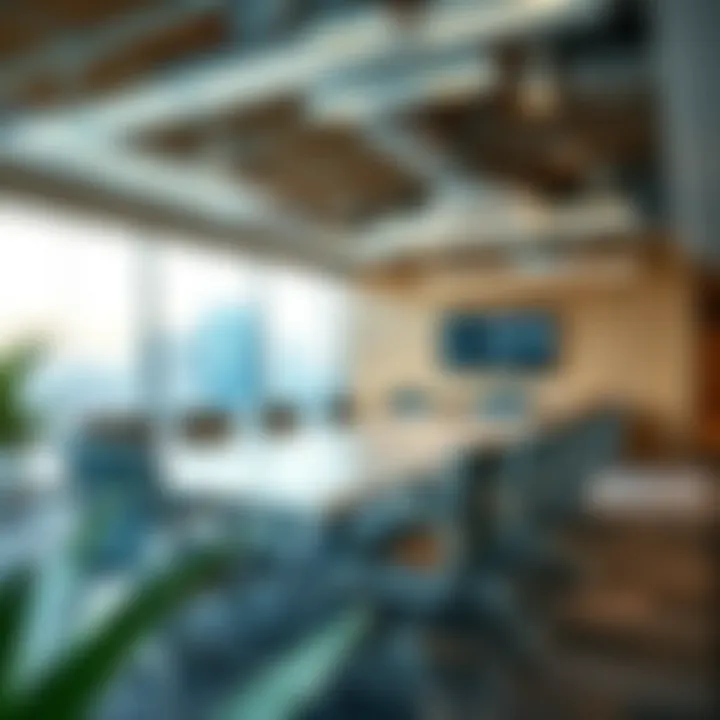 Engaging Collaborative Spaces at Regus Business Center Collaborative meeting area at Regus in Dubai