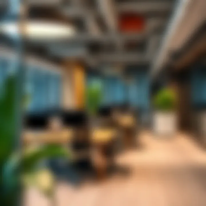 A Glimpse into Regus Business Center's Innovative Workspace Modern workspace design showcasing Regus Business Center