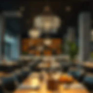 Trendy restaurant interiors showcasing elegance