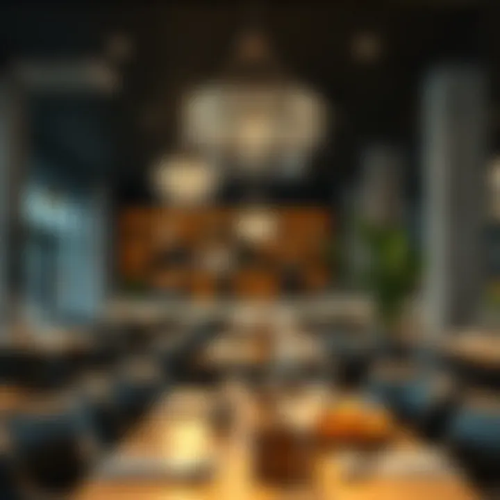 Trendy restaurant interiors showcasing elegance