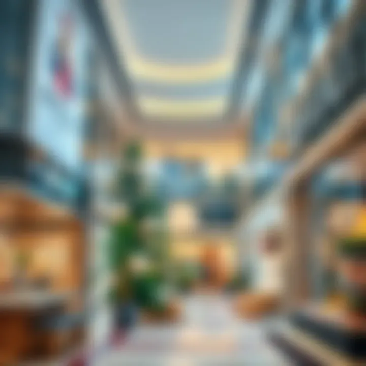 Interior shot of the shopping mall highlighting diverse retail offerings