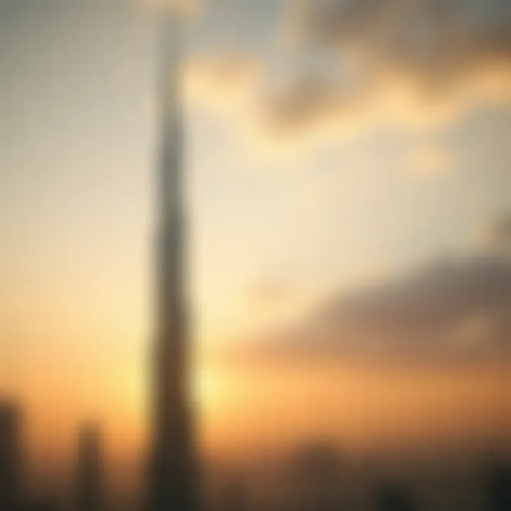 Sleek Silhouette of Sarah Tower Aerial view showcasing the sleek silhouette of Sarah Tower against the Dubai skyline