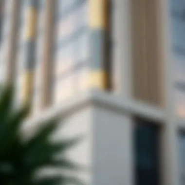 Facade Detailing of Sarah Tower Close-up of the facade detailing of Sarah Tower highlighting modern architectural elements