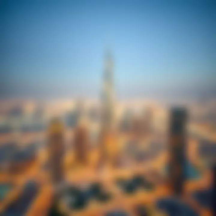 Panoramic view of Dubai from Shafar Tower