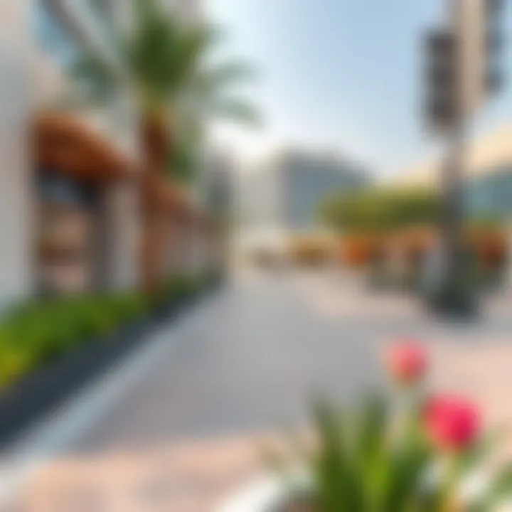 Community amenities surrounding Sheikh Maryam Building, including parks and shops