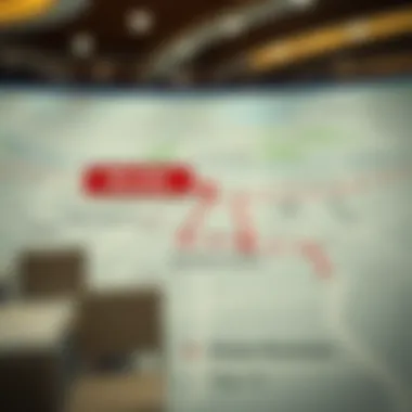 Map showing shuttle routes and hotels