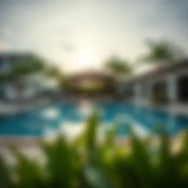 Luxurious pool area at Sobha Sea Heaven