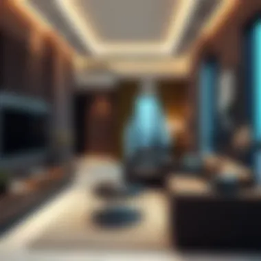Contemporary Living Space Modern studio flat interior design in Al Rashidiya