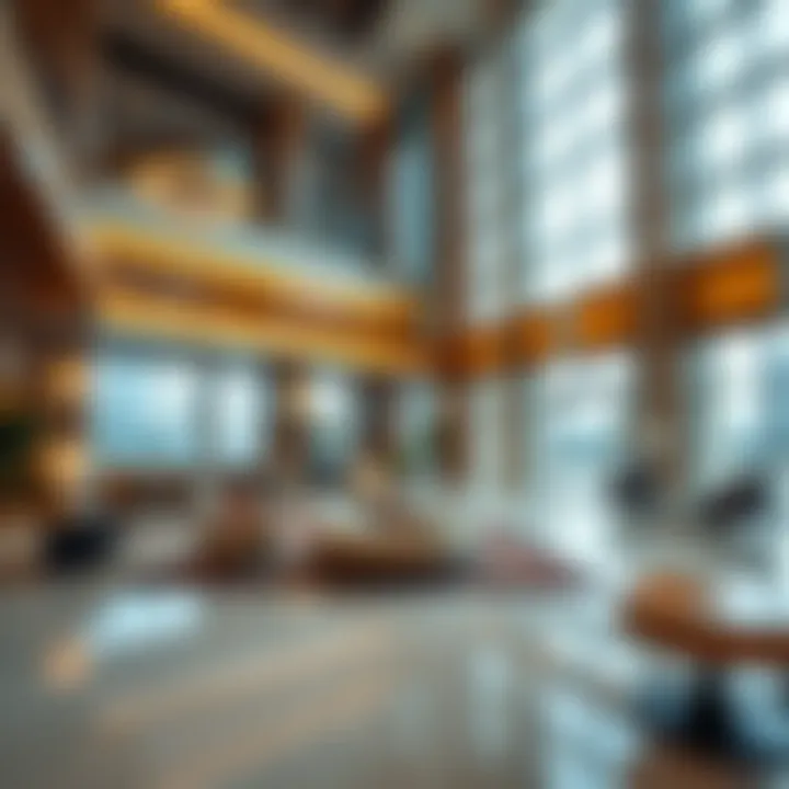 Lobby area featuring contemporary design and elegant furnishings