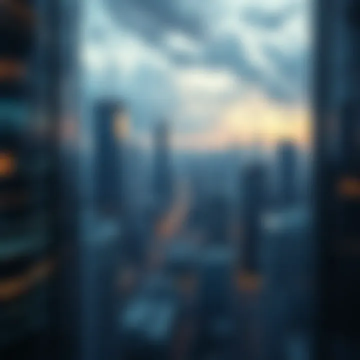 Visual representation of a digital cityscape