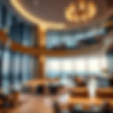 Interior design highlighting modern elements of the Curve Building