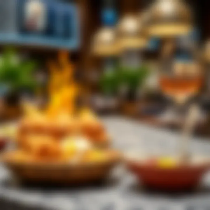 Diverse culinary offerings at the Fontane, featuring a vibrant array of dishes.