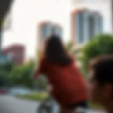 A vibrant community lifestyle surrounding The Haven Meraki with lush greenery