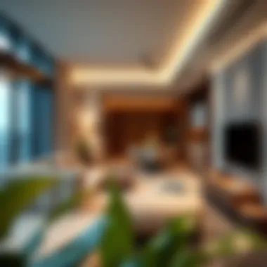 A serene living space inside The Haven Meraki emphasizing sophisticated design