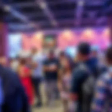 A bustling networking event for freelancers in Dubai, highlighting community engagement