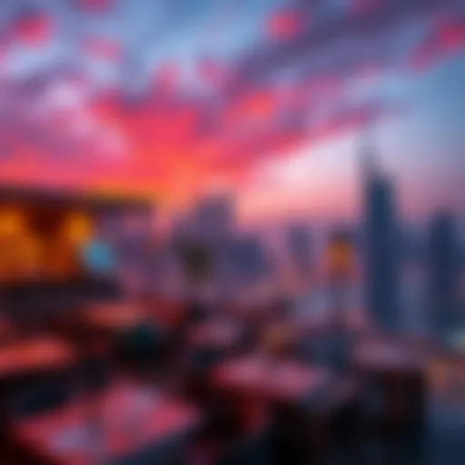 A stunning view of The Palm's skyline featuring upscale restaurants