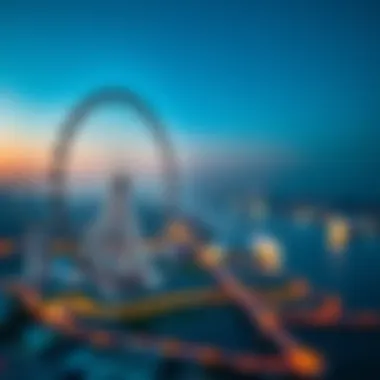 Aerial view of Dubai Eye showcasing the city's skyline