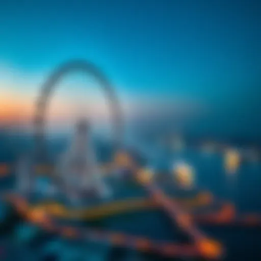 Aerial view of Dubai Eye showcasing the city's skyline