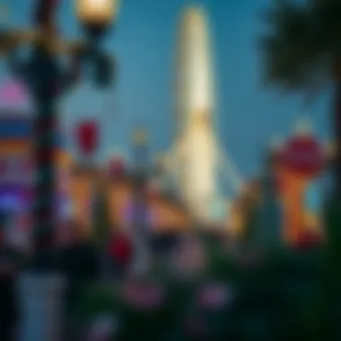 Seasonal decorations around Dubai Eye during festive period