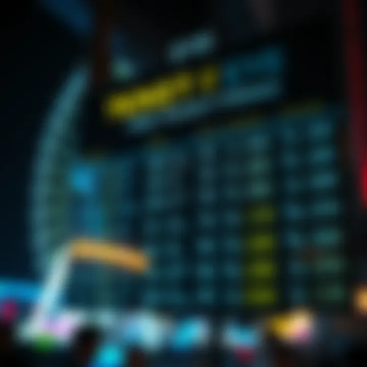 Close-up of ticket pricing board at Dubai Eye attraction