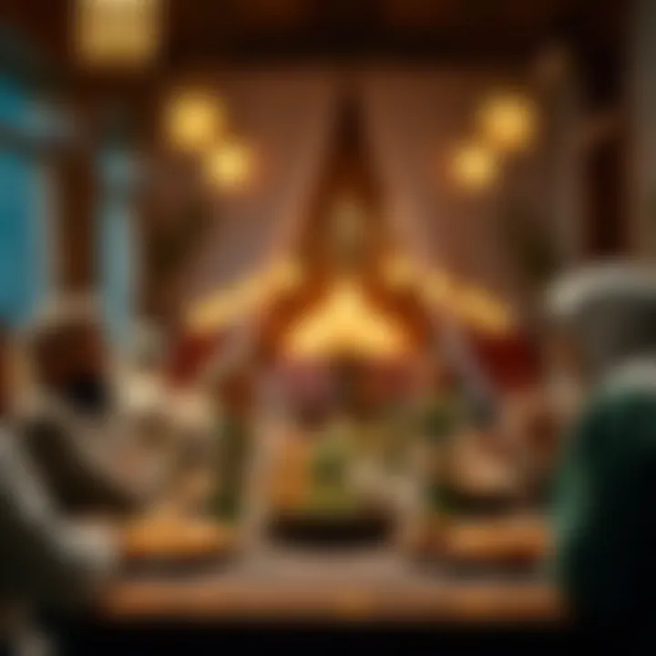 Traditional Emirati Iftar meal set up