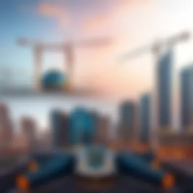 Collage of landmark projects completed by leading construction firms