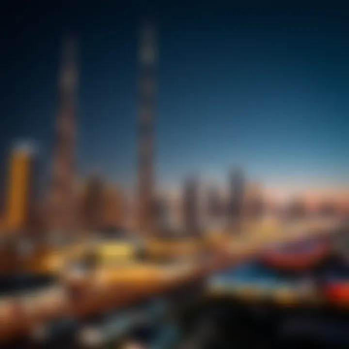 Overview of Dubai's skyline during festive periods