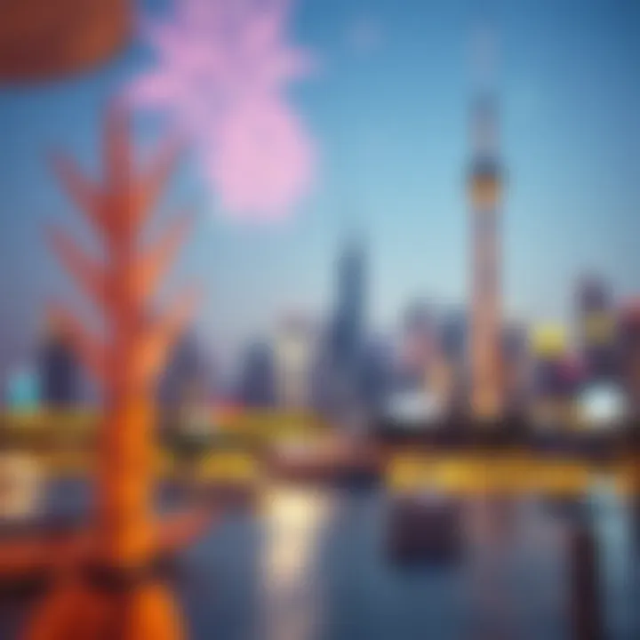 UAE skyline during a public holiday celebration