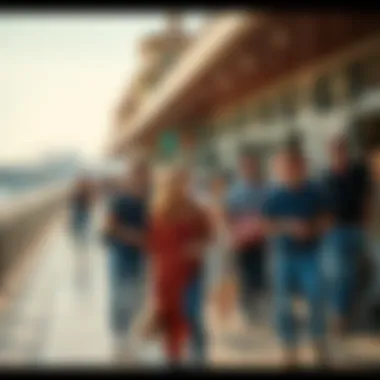 Tourists enjoying local attractions during holidays