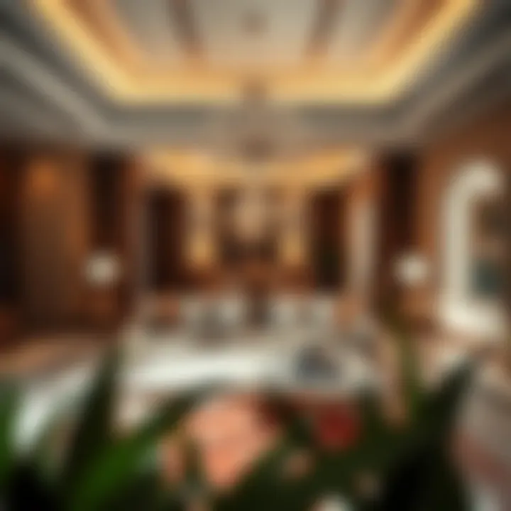 Upscale Features of Luxury Properties Elegant interior of a luxury property highlighting upscale features