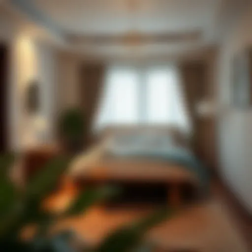 Cozy Bed Space in Satwa Villa A cozy bed space set up in a stylish shared room in Satwa Villa.