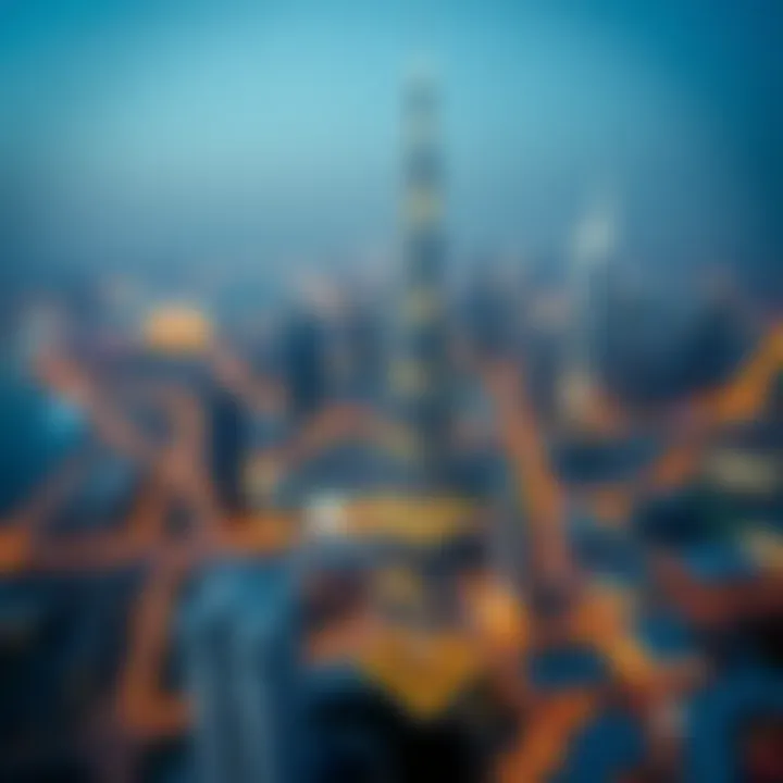 Aerial View of Dubai's Commercial Skyline Aerial view of Dubai's commercial skyline