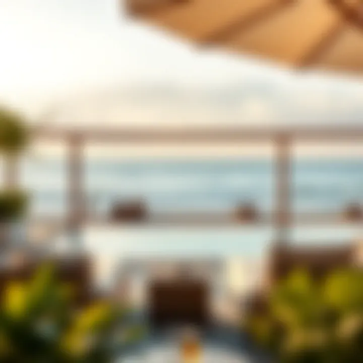 Serene beachfront view from Marina Beach Club emphasizing relaxation