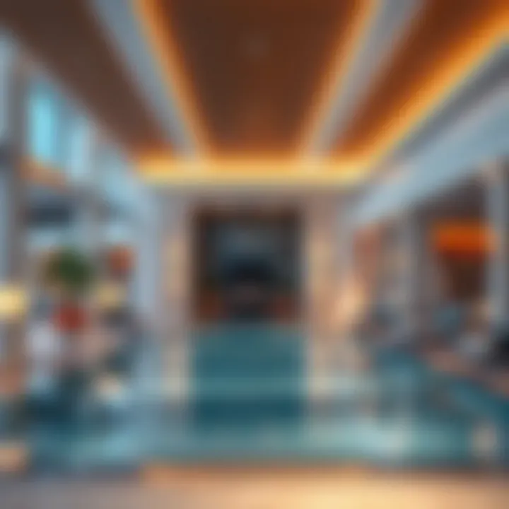 Luxurious interior space of Marina Beach Club highlighting its amenities